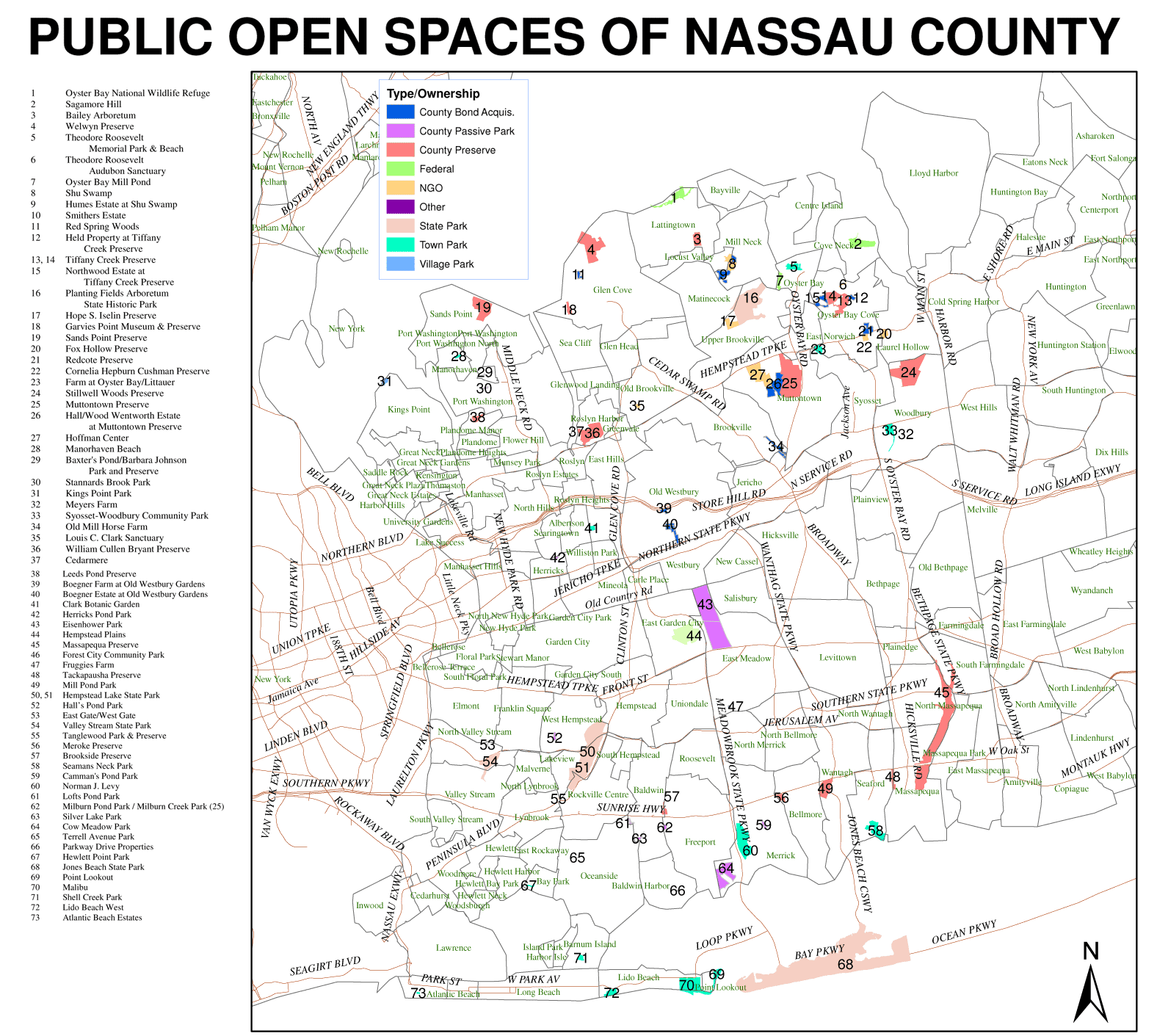 Nassau County Open Spaces Map - gif version